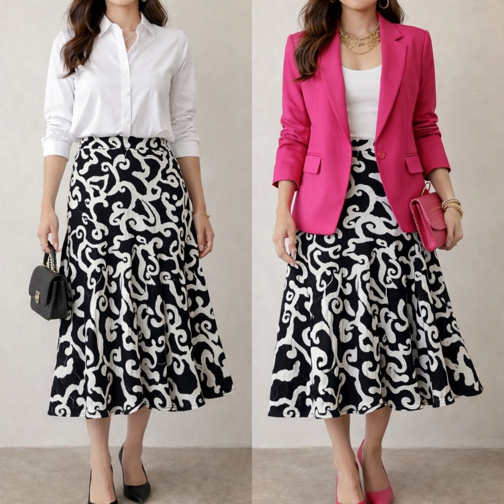 Soho A-lined ruffle bottom skirt